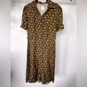 Vintage Laura Ashley Silk Floral Dress